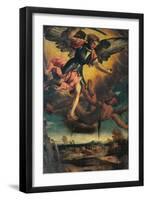 St Michael Vanquishing the Devil-Bonifacio Veronese-Framed Premium Giclee Print