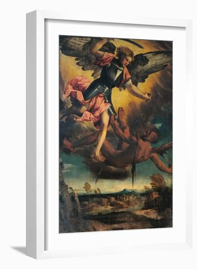 St Michael Vanquishing the Devil-Bonifacio Veronese-Framed Giclee Print