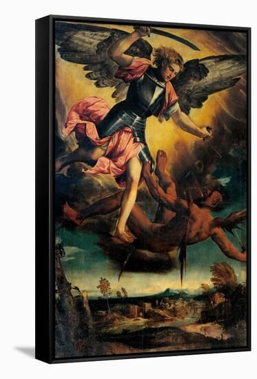 St. Michael Vanquishing the Devil-Bonifacio de Pitati-Framed Stretched Canvas