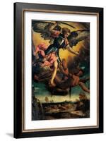 St. Michael Vanquishing the Devil-Bonifacio de Pitati-Framed Art Print