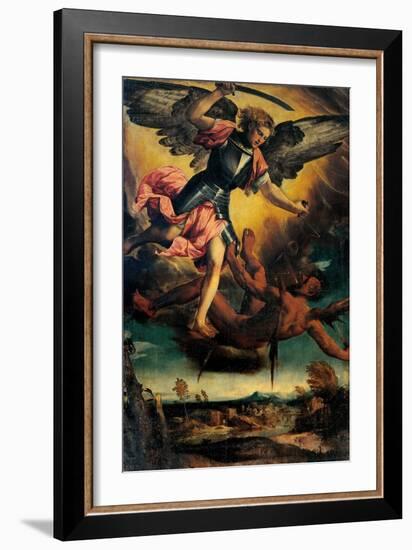 St. Michael Vanquishing the Devil-Bonifacio de Pitati-Framed Art Print