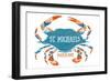 St. Michaels, Maryland - Blue Crab - Watercolor-Lantern Press-Framed Art Print