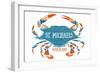 St. Michaels, Maryland - Blue Crab - Watercolor-Lantern Press-Framed Art Print