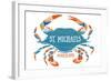 St. Michaels, Maryland - Blue Crab - Watercolor-Lantern Press-Framed Art Print