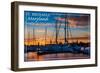 St. Michaels, Maryland - Boats at Sunset-Lantern Press-Framed Art Print