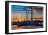 St. Michaels, Maryland - Boats at Sunset-Lantern Press-Framed Art Print