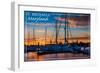 St. Michaels, Maryland - Boats at Sunset-Lantern Press-Framed Art Print