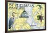 St. Michaels, Maryland - Nautical Chart-Lantern Press-Framed Art Print