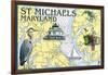 St. Michaels, Maryland - Nautical Chart-Lantern Press-Framed Art Print