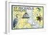 St. Michaels, Maryland - Nautical Chart-Lantern Press-Framed Art Print