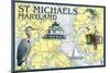 St. Michaels, Maryland - Nautical Chart-Lantern Press-Mounted Art Print