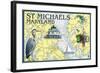 St. Michaels, Maryland - Nautical Chart-Lantern Press-Framed Art Print