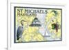 St. Michaels, Maryland - Nautical Chart-Lantern Press-Framed Premium Giclee Print