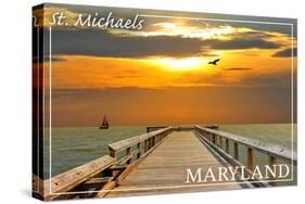 St. Michaels, Maryland - Sunset-Lantern Press-Stretched Canvas