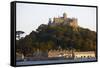 St. Michaels Mount, Cut Off from Marazion at High Tide, Cornwall, England, United Kingdom, Europe-Simon Montgomery-Framed Stretched Canvas