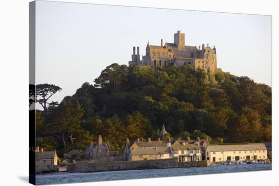 St. Michaels Mount, Cut Off from Marazion at High Tide, Cornwall, England, United Kingdom, Europe-Simon Montgomery-Stretched Canvas