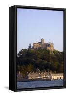 St. Michaels Mount, Cut Off from Marazion at High Tide, Cornwall, England, United Kingdom, Europe-Simon Montgomery-Framed Stretched Canvas