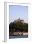 St. Michaels Mount, Cut Off from Marazion at High Tide, Cornwall, England, United Kingdom, Europe-Simon Montgomery-Framed Photographic Print