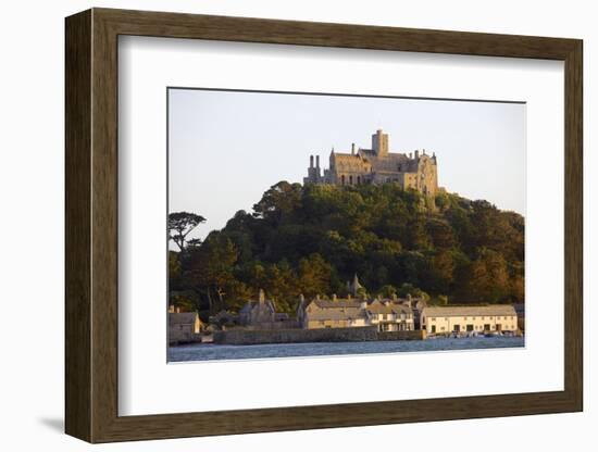 St. Michaels Mount, Cut Off from Marazion at High Tide, Cornwall, England, United Kingdom, Europe-Simon Montgomery-Framed Photographic Print