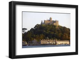 St. Michaels Mount, Cut Off from Marazion at High Tide, Cornwall, England, United Kingdom, Europe-Simon Montgomery-Framed Photographic Print