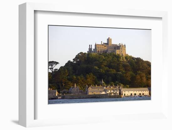 St. Michaels Mount, Cut Off from Marazion at High Tide, Cornwall, England, United Kingdom, Europe-Simon Montgomery-Framed Photographic Print