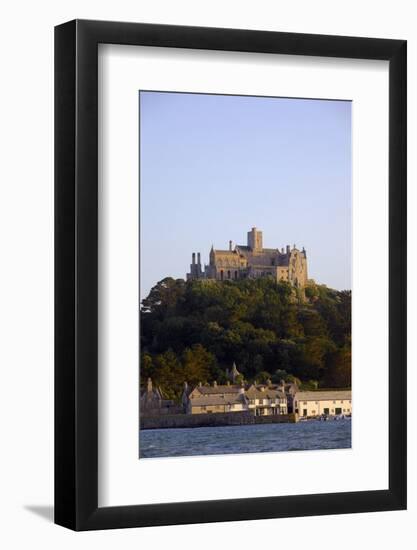 St. Michaels Mount, Cut Off from Marazion at High Tide, Cornwall, England, United Kingdom, Europe-Simon Montgomery-Framed Photographic Print