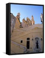 St. Michel Church, Menton, Alpes-Maritimes, Cote D'Azur, Provence, French Riviera, France-Sergio Pitamitz-Framed Stretched Canvas