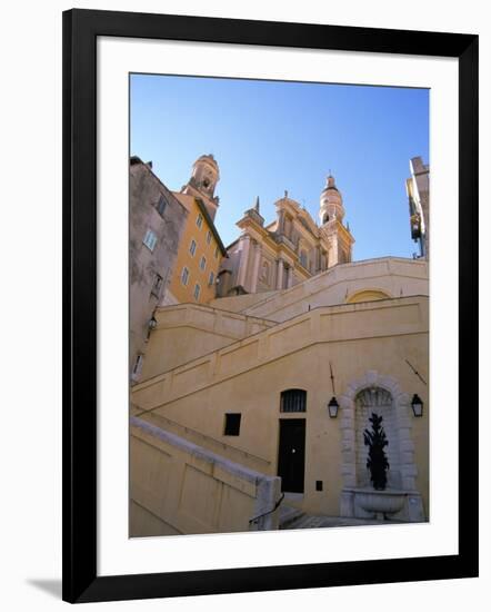 St. Michel Church, Menton, Alpes-Maritimes, Cote D'Azur, Provence, French Riviera, France-Sergio Pitamitz-Framed Photographic Print