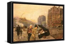 St Michel-Childe Hassam-Framed Stretched Canvas