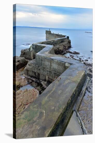 St. Monan's Pier, Fife, Scotland, United Kingdom, Europe-Karen Deakin-Stretched Canvas