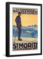 St, Moritz, 1911-Walter Kupfer-Framed Giclee Print