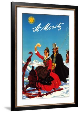 St.Moritz 1944-Hugo Laubi-Framed Art Print