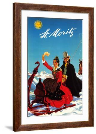 St.Moritz 1944-Hugo Laubi-Framed Art Print