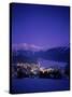 St. Moritz at Night, Switzerland-Walter Bibikow-Stretched Canvas