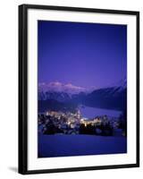 St. Moritz at Night, Switzerland-Walter Bibikow-Framed Photographic Print