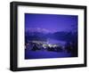 St. Moritz at Night, Switzerland-Walter Bibikow-Framed Photographic Print