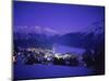 St. Moritz at Night, Switzerland-Walter Bibikow-Mounted Photographic Print