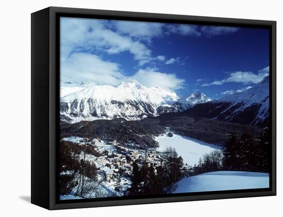 St. Moritz in Switzerland-null-Framed Stretched Canvas