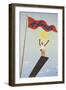 St Moritz Travel Poster, Art Deco Diving Board Woman, 1930's-null-Framed Giclee Print