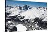 St. Moritz with Skiing Area Corviglia and St. Moritzersee, Aerial Picture, Switzerland-Frank Fleischmann-Stretched Canvas