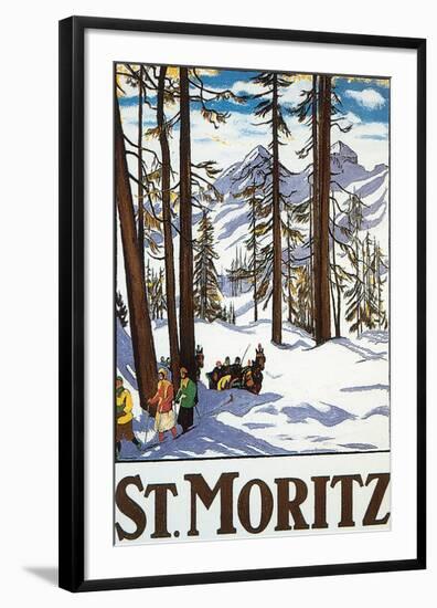 St. Moritz-Emil Cardinaux-Framed Art Print