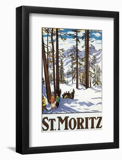 St. Moritz-Emil Cardinaux-Framed Art Print