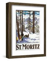 St. Moritz-Emil Cardinaux-Framed Art Print