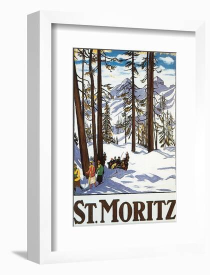 St. Moritz-Emil Cardinaux-Framed Art Print