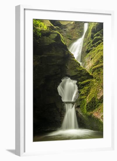 St Nectan'S Kieve, A Sixty Foot Waterfall, Saint Nectan'S Glen-Ross Hoddinott-Framed Photographic Print