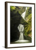 St Nectan'S Kieve, A Sixty Foot Waterfall, Saint Nectan'S Glen-Ross Hoddinott-Framed Photographic Print