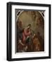 St. Nicholas and St. Valentine at the Foot of the Virgin-Antonio De Pieri-Framed Giclee Print