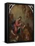 St. Nicholas and St. Valentine at the Foot of the Virgin-Antonio De Pieri-Framed Stretched Canvas