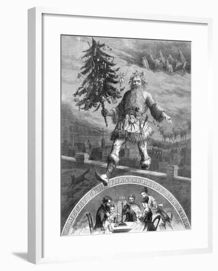 St. Nicholas Carrying Christmas Tree-null-Framed Giclee Print