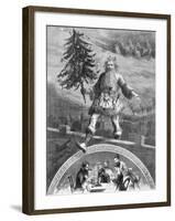 St. Nicholas Carrying Christmas Tree-null-Framed Giclee Print